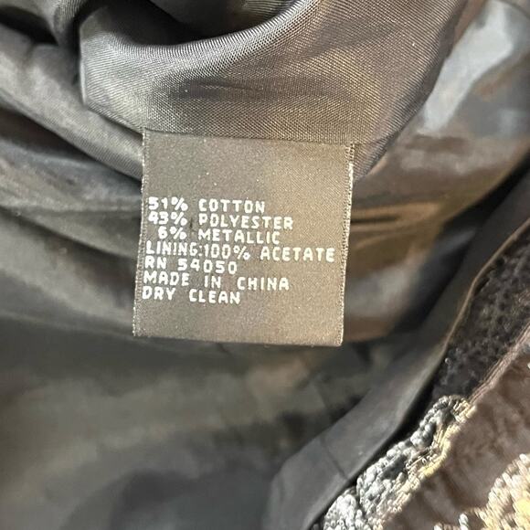 Albert Nipon Vintage Metallic Print Three Button Blazer Women's Size 4 - Picture 10 of 10